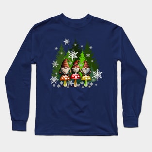 Christmas Gnomes Winter Garden Gnomies Long Sleeve T-Shirt